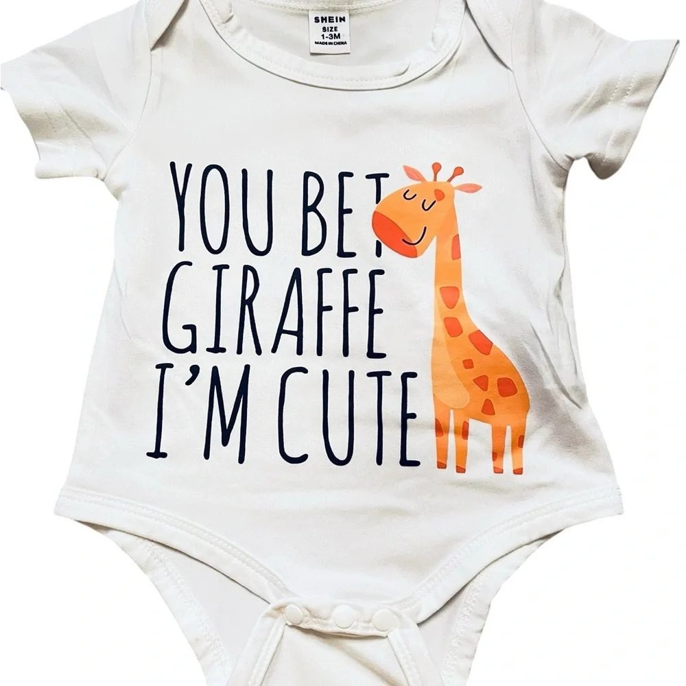 Cute Giraffe Print Kids One Piece 1-3 month